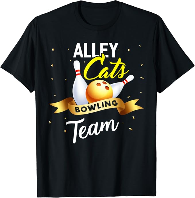 Alley Cat Bowling Shirt Funny Bowler Bowling TShirt Clothing